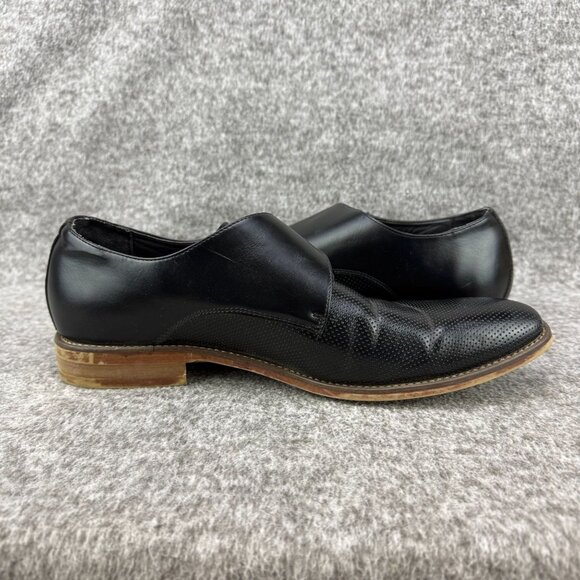 ✅Mens 9.5 43 Xray Amadeo Monk Strap Dress Shoes Black Perforated Casual Comfort